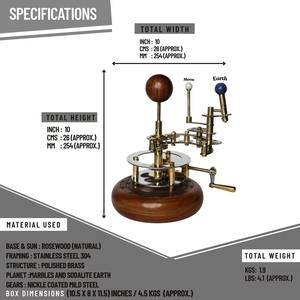 Orrery de latón y metal hecho a medida de la mejor calidad, modelo de movimiento planetario de gama alta para museos y escuelas disponibles para la venta - Product Image 3