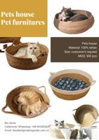 Pet- Product | PET HOUSE FAIT À LA MAIN 100% ROTIN FRIENDLY ENVIROMENT