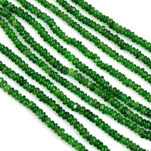 Perles rondes lisses en tsavorite naturelle 2,5-3 mm, vente en gros de perles de grenat tsavorite, pierres précieuses en vrac pour la fabrication de bijoux, 16 pouces - Product Image 4