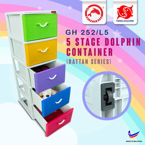 Muebles de plástico de ratán con apariencia de diseño, contenedor de almacenamiento de 5 niveles, multiusos para organizar todas las cosas, buen precio - Product Image 2