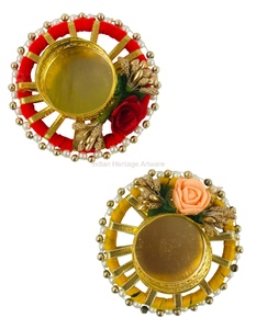 Porte-bougie en métal traditionnel indien fait à la main de haute qualité, modèle PA15, pour la décoration de la maison, festival Diwali, marque IHA - Product Image 2