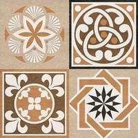 Carreaux de sol en porcelaine de style victorien modèle 50049, 400x400 mm, antidérapants, antibactériens, pour extérieur de villa - 12 mm d'épaisseur, NOVAC