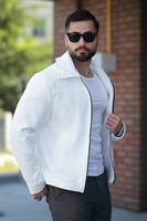 Manteau d'hiver pour homme, kaki, imperméable, respirant, à fermeture éclair, manches longues, col en velours côtelé, veste streetwear, chaud