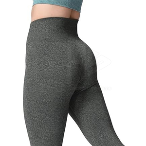 Impresión por sublimación Push Legging sólido transpirable venta directa de fábrica ropa de gimnasio pantalones de alta calidad mujeres logotipo personalizado medio - Product Image 6