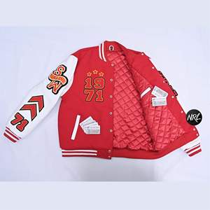 Veste universitaire d'hiver personnalisée OEM pour hommes manteaux de luxe avec logo brodé en chenille nouvelle mode légère et chaude pour l'extérieur - Product Image 6