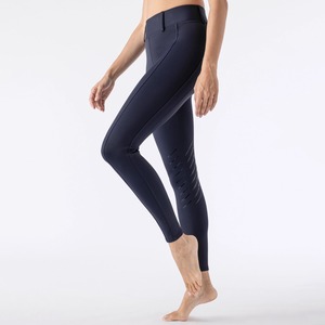 Mallas transpirables de asiento completo de cintura media para mujer con logotipo personalizado, mallas para montar a caballo al por mayor - Product Image 2