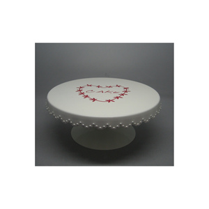 Royal Design Bakeware Round Shape Cake Stand Premium Quality Designer White Color Cake Serving Stand Table Decorative - Product Image 1