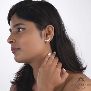 Silverings 925 Sterling Silver Ultimate Solitaire Gold <b>Crystal</b> <b>Earrings</b> - Product Image 1