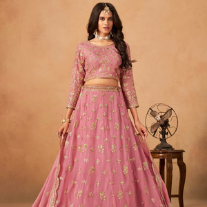 Organza Designer Lehenga Choli Collection Catálogo completo disponible a tarifa mayorista, Colección premium a tarifa mayorista. - Product Image 1