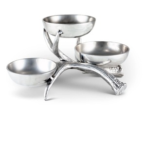 Cuenco para servir ensalada de Metal de aluminio con forma de flor de estilo antiguo con soporte de diseñador, decoración de Catering, cuenco para servir frutas - Product Image 5