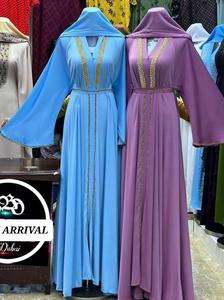 Dubai Abaya belle couleur noire abaya traditionnelle musulmane travail à la main caftan vêtements islamiques traditionnels pour femmes - Product Image 2