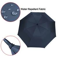 Parapluie de golf semi-automatique extra large 47/62/68 pouces, avec double ventilation, imperméable et résistant au vent