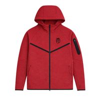 Ensemble de survêtement pour homme, veste à capuche zippée et pantalon de jogging en polaire technique, couleur marron, pour entraînement sportif et activités physiques