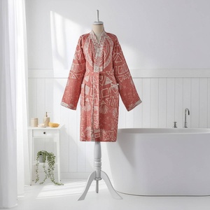 Peignoir turc Storyteller imprimé, col châle, 4 couleurs - Product Image 5