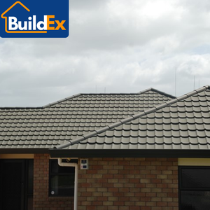 Precio al por mayor, teja metálica recubierta de piedra <span class=keywords><strong>Tudor</strong></span> gris oscuro, uso al aire libre, teja galvanizada para África, casa de autoconstrucción - Product Image 6