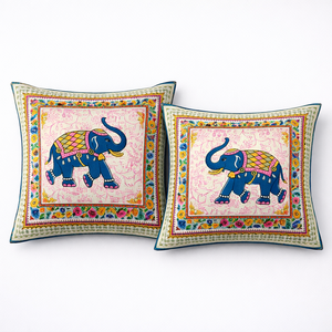 Ensemble de draps en coton imprimé animalier indien fait main, 3 pièces, design floral traditionnel Jaipuri, housse de coussin, sommeil confortable - Product Image 2