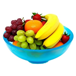 Bol décoratif en résine époxy bleu aqua transparent fabriqué à la main pour la décoration intérieure, l'affichage de fruits ou le centre de table - Product Image 3