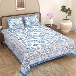 Cotton <b>King</b> Bedsheet with 2 <b>Pillow</b> Covers Soft Durable & Elegant Combo Set 100% Cotton Bedding Set with <b>Pillow</b> Cases <b>King</b> <b>Size</b> - Product Image 3