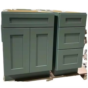 Lujo moderno chapa melamina PVC madera modular cocina fregadero gabinete diseños de Vietnam - Product Image 1