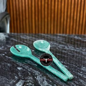 Handmade Elegant Resin Salad Server Set Stylish Premium Quality Eco-Friendly Dishwasher <b>Safe</b> Kitchen Dining Serveware for Home - Product Image 5