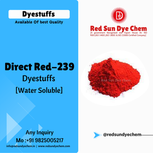 Direct Red 239 Soluble Water Dyestuffs RED SUN <b>DYE</b> CHEM Manufacturer & Exporter Also Supplied in India - Product Image 2