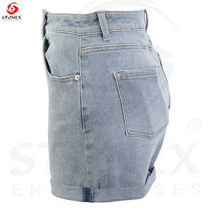 ผู้ผลิตกางเกงยีนส์คุณภาพสูงพิมพ์กางเกงขาสั้นผ้ายีนส์การออกแบบใหม่กางเกงยีนส์ปักเองกางเกงขาสั้นเสื้อผ้าผู้ชายฤดูร้อน - Product Image 4