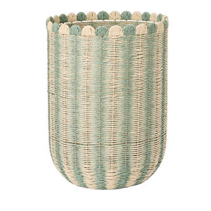 Cesta de almacenamiento de algas marinas festoneadas hechas a mano colorida cesta de lavandería o maceta elemento decorativo para su espacio y decoración del hogar - Product Image 6