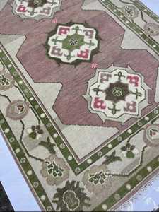 Alfombra de lana anudada a mano Oushak grande de alta calidad bellamente bordada para hoteles caseros para sala de estar juegos de alfombras de área de oración - Product Image 2