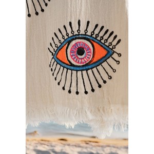 Peignoir à capuche Varol Organic 100% coton, robe de plage décontractée pour l'été - Eye - Product Image 5