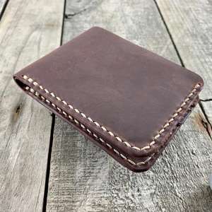 Cartera plegable corta de cuero genuino de transferencia de calor DIY personalizada para hombres, espacios en blanco de sublimación abiertos, portátil, estilo Vintage, 2017 - Product Image 3