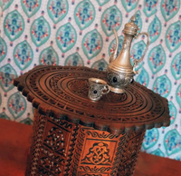 Table basse rétro française en bois massif Design traditionnel moderne côté sculpté petit lit d'angle marocain petit déjeuner meubles de maison