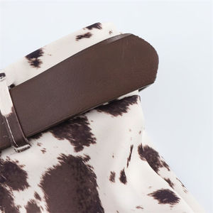 Jupe décontractée en cuir de vachette pour femme, couleur unie, coupe ajustée, écologique, haute qualité, lavable, antibactérienne, nouvelle collection - Product Image 4