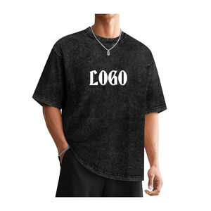 Camisetas personalizadas de alta calidad para hombre, camiseta Unisex de moda de calle de verano de manga corta lavada antigua hecha Retro para hombre - Product Image 1