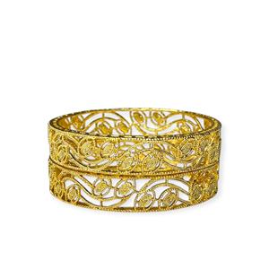 Elegant Trendy <b>Pearl</b> <b>Gold</b> Plated Designer Bangles for Women's Wedding Festive Wear Export Quality Jewellery at Wholesale Price - Product Image 2