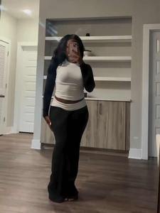 กางเกงขาบานสตรีทกางเกงขาบานนุ่มตกแต่งลูกไม้สำหรับฤดูหนาวโลโก้ได้ตามต้องการสำหรับ2025ฤดูใบไม้ผลิฤดูใบไม้ร่วง - Product Image 3