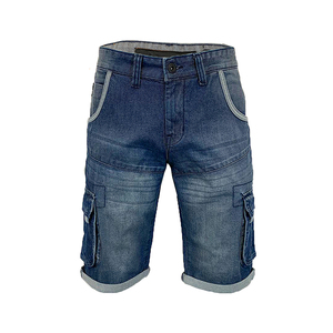 Nouveaux shorts en jean pour hommes de haute qualité, fabriqués sur mesure avec un design unique, style droit, lavage foncé, tissage tricoté pour l'été - Product Image 2