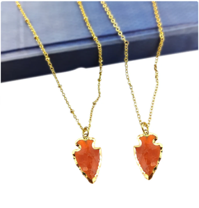 Meilleure qualité Offre Spéciale collier en cornaline naturelle collier en pointe de flèche pendentif en pointe de flèche par Alif cristal et agate - Product Image 3