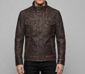 Vestes en cuir pour hommes et femmes, modèle 2026, nouvelles vestes tendance, vestes écologiques, respirantes, coupe-vent, style vintage - Product Image 2