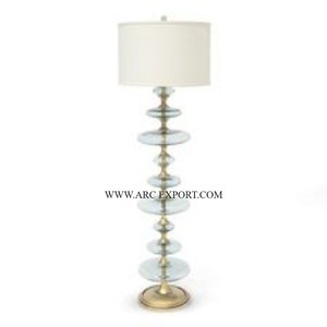 โคมไฟหวายปอกระเจาสำหรับตกแต่งโต๊ะแบบคลาสสิกโคมไฟตั้งโต๊ะตั้งพื้นทำจากทองเหลืองโบราณทรงกลมมีสไตล์ใหม่คลาสสิก - Product Image 3