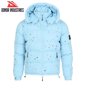 2025 Men Solid Color Full Zip Up Hand Made Customize Product New Arrival <b>Puffer</b> <b>Jackets</b> For Winter Wear - Product Image 2