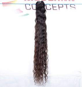Extensiones de cabello humano indio de templo alineado con cutícula virgen Natural sin procesar 100%, Onda de cuerpo rizado, onda profunda suelta recta - Product Image 3