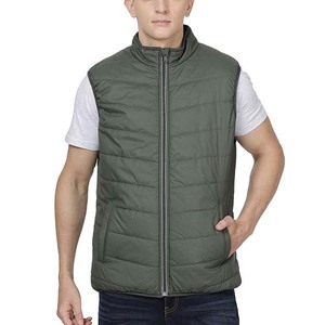 Chaleco Acolchado de Lona de Invierno de Alta Calidad al por Mayor, Chaqueta sin Mangas con Capucha, Impermeable y Transpirable para Hombre - Product Image 3