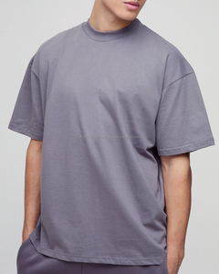 Customizable Heavyweight <b>Acid</b> Wash Knitted 100% CottonMT-Shirt Men O-Neck Oversized Short Sleeve <b>Drop</b> Design Breathable - Product Image 6