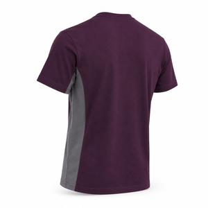 Camiseta de Algodón con Cuello Redondo y Paneles Laterales Grises al por Mayor, Ropa Casual Personalizada de Manga Corta para Hombre - Product Image 4