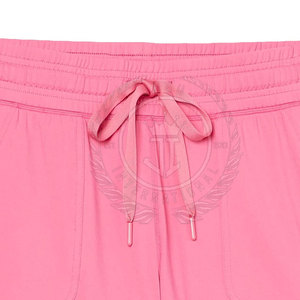 Wholesale High Quality Hot Shorts Breathable Women Shorts with <b>Elastic</b> <b>Waist</b> and Pockets Custom Color Polyester/Cotton - Product Image 5