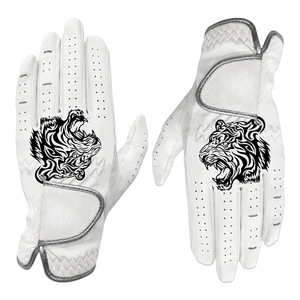 Gants de golf en cuir d'agneau de couleur noire douce de haute qualité gants de logo personnalisés respirants pour golfeur gants de golf tous temps - Product Image 1