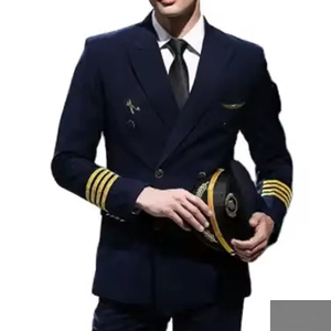 Uniforme de compagnie aérienne de bande de client hommes/femmes conception d'impression personnalisée de qualité supérieure nouveau style uniforme de compagnie aérienne - Product Image 1