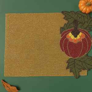 ที่ชาร์จทรงกลมทำด้วยมือสำหรับการรับประทานอาหารสุดหรูและของตกแต่งวันหยุดลูกปัดทำมือไม่เหมือนใครที่รองจานบนเฟอร์นิเจอร์บ้าน - Product Image 4