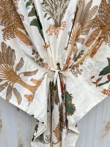 ชุดเดรสยาวถึงเข่าผ้าคอตตอนสำหรับใส่นอนชุดเดรสยาวถึงเข่าชุดคาฟตันชุดคลุมชุดบิกินี่ฟรีไซส์ของขวัญ - Product Image 3