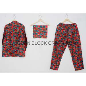 Adorables conjuntos de pijama ligeros con estampado floral para parejas Romántico Breezy Cómodo para Otoño Invierno Suave Cómodo - Product Image 4